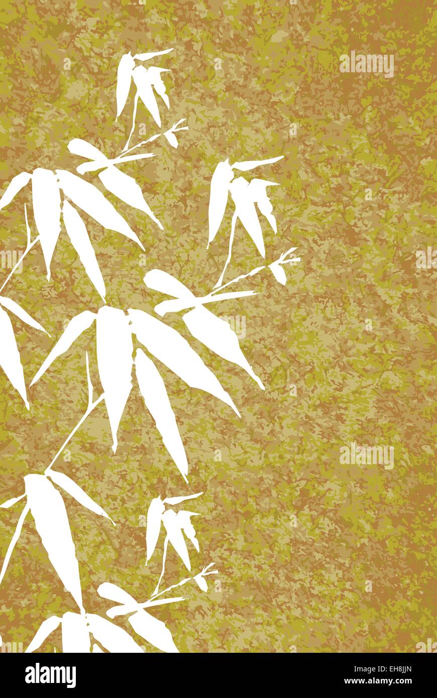 Bambou Zen Direction générale au cours de la texture peinture vintage illustration de l'affiche. Vecteur EPS10. Illustration de Vecteur