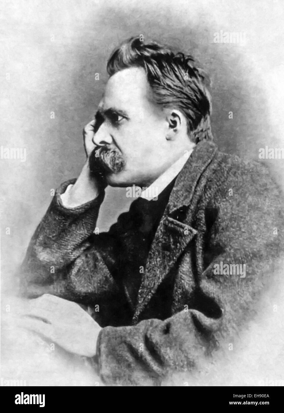 Friedrich Wilhelm Nietzsche (1844-1900), philosophe allemand, poète et écrivain. Voir la description pour plus d'informations. Banque D'Images