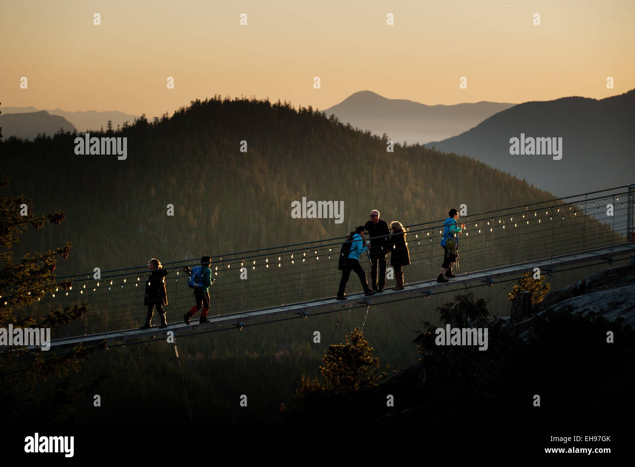 Le Sea to Sky Gondola et Summit Lodge. Squamish BC, Canada. Banque D'Images