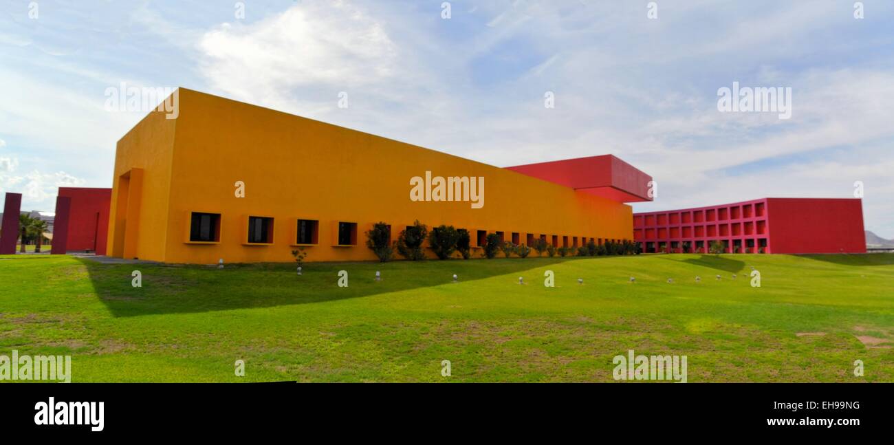 L'architecture Bauhaus moderne à l'aide d'un style cubique de base Banque D'Images