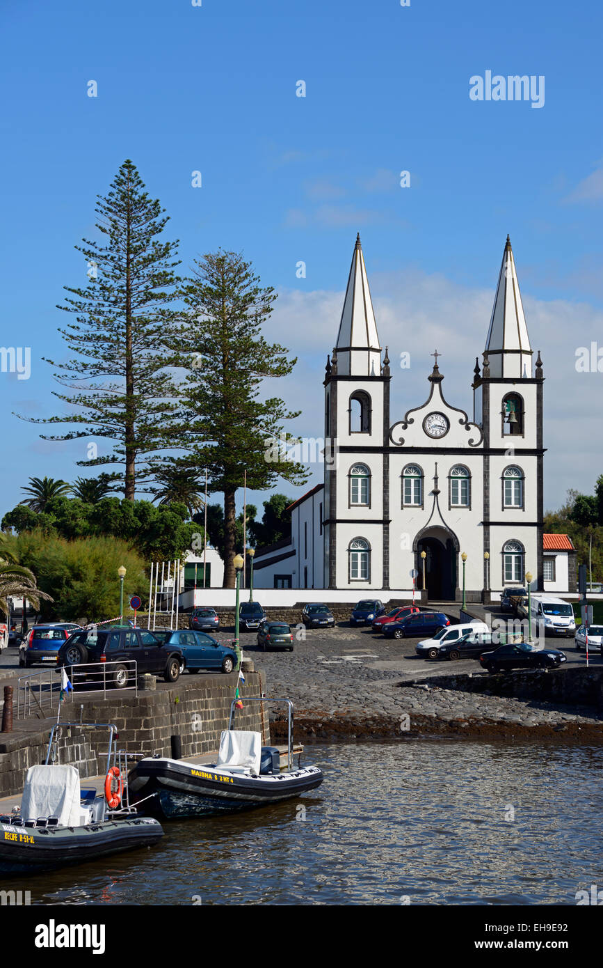 Église de Santa Maria Madalena, Madalena do Pico, l'île de Pico, Açores, Portugal Banque D'Images