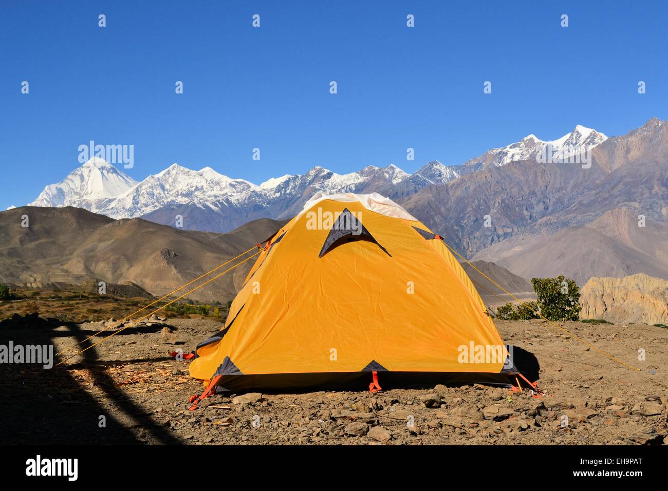 Tente de camping à l'Annapurna Trek, au Népal Photo Stock - Alamy
