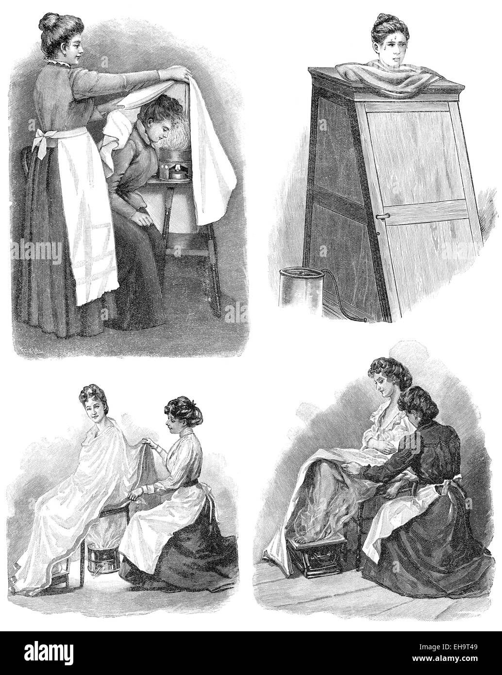 La thérapie à vapeur, conseiller de la santé, 19e siècle, Banque D'Images