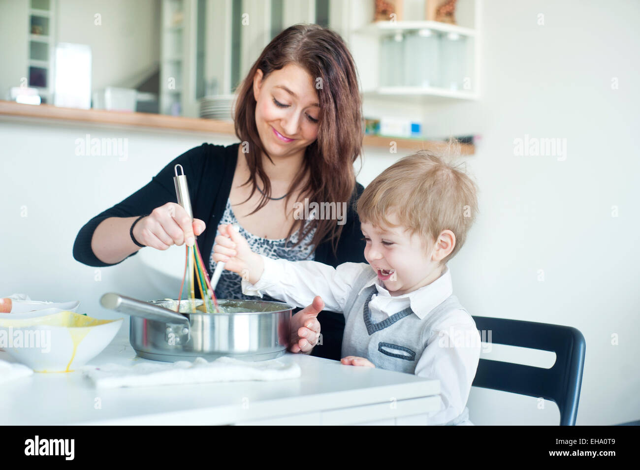 Mère et fils 2015 Banque D'Images