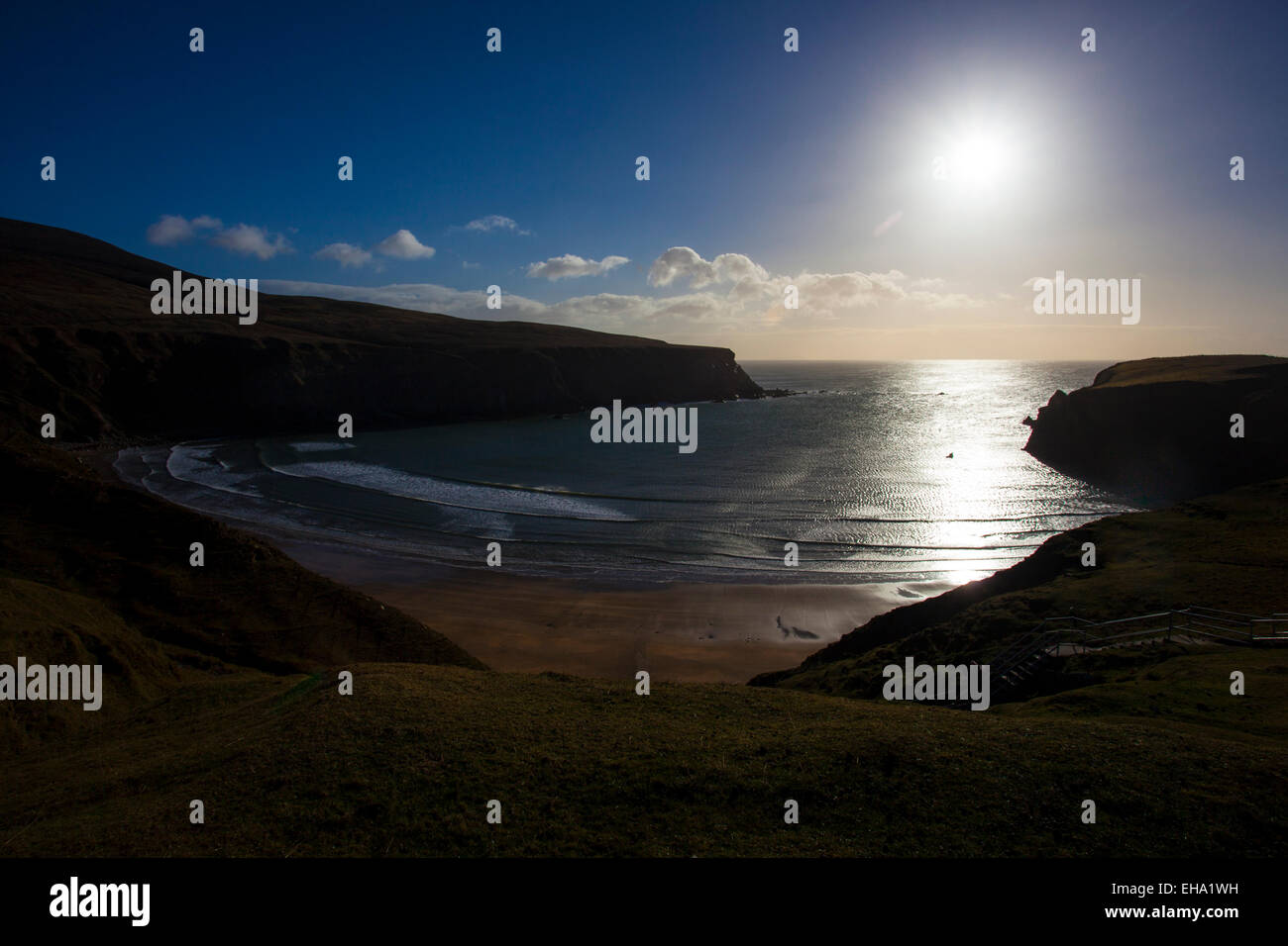 Silver Strand, ou Trabane Beach, près de Malin Beg, Donegal, sur la façon sauvage de l'Atlantique. Banque D'Images