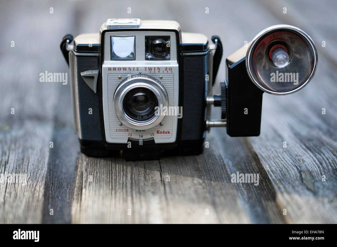 Brownie Kodak Vintage Twin 20 Appareil photo avec flash Banque D'Images