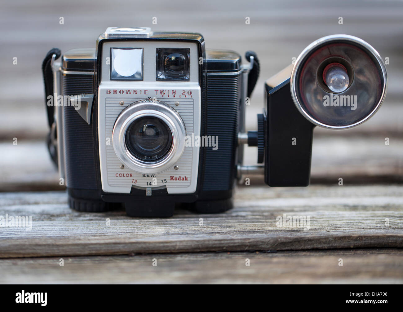 Brownie Kodak Vintage Twin 20 Appareil photo avec flash Banque D'Images