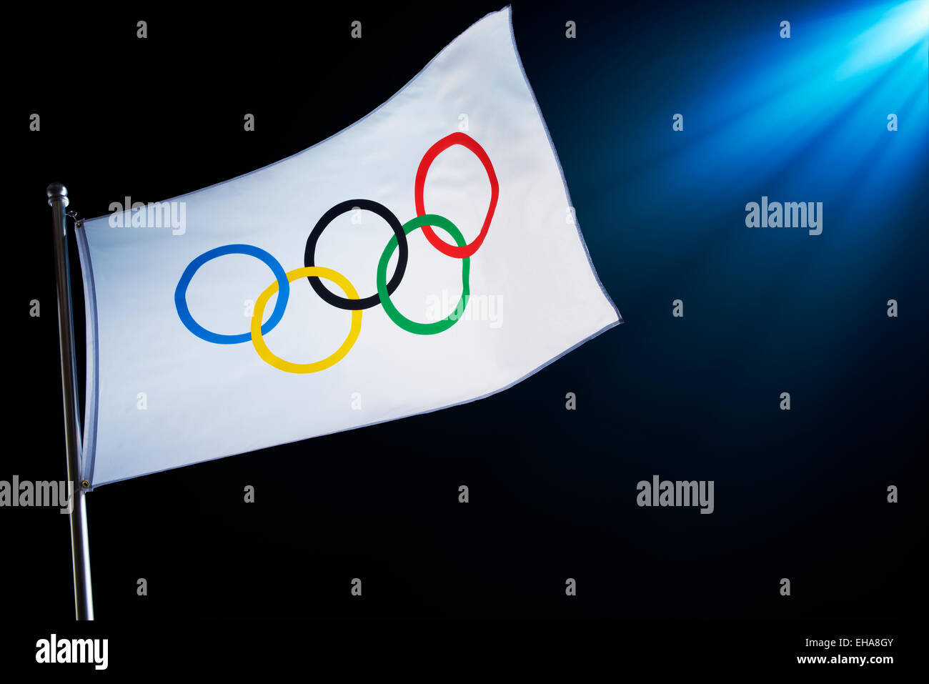 Drapeau des jeux olympiques Banque de