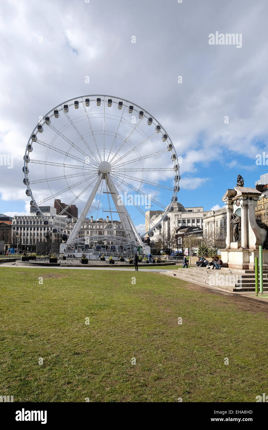 Manchester, Angleterre : Big Wheel, Piccadilly Gardens Banque D'Images