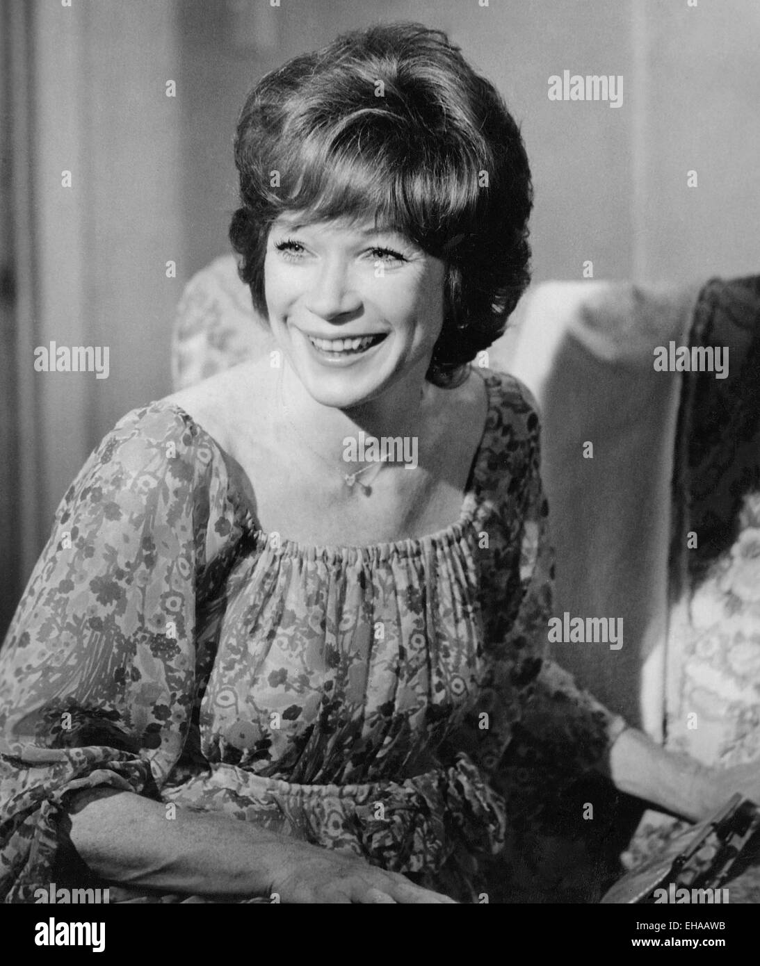 Shirley MacLaine, sur-ensemble du film 'Le virage", 1977 Banque D'Images