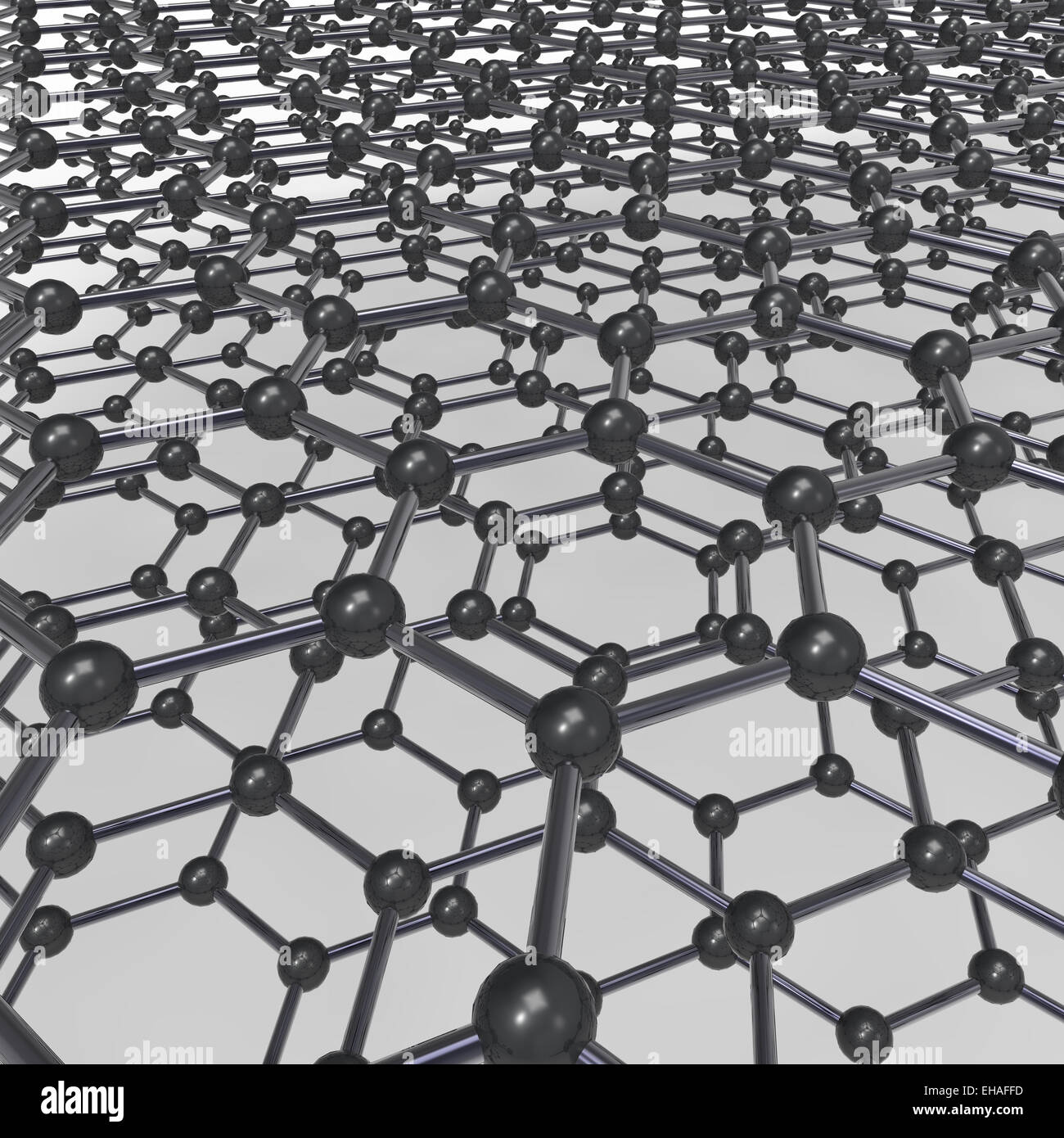 Modèle schématique des couches microscopiques de structures moléculaires graphène Banque D'Images