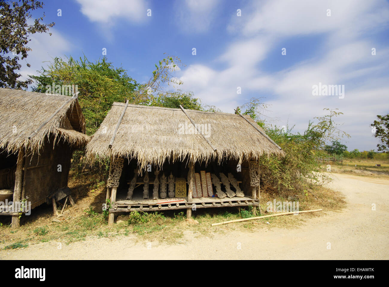 Maison de style Thaï en Thaïlande le jardin. Banque D'Images