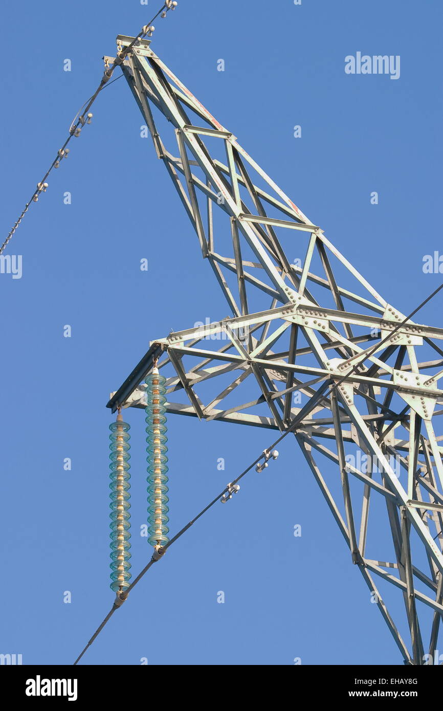 Estructura metálica de transmisión de corriente eléctrica - structure métallique de transmission de courant électrique Banque D'Images