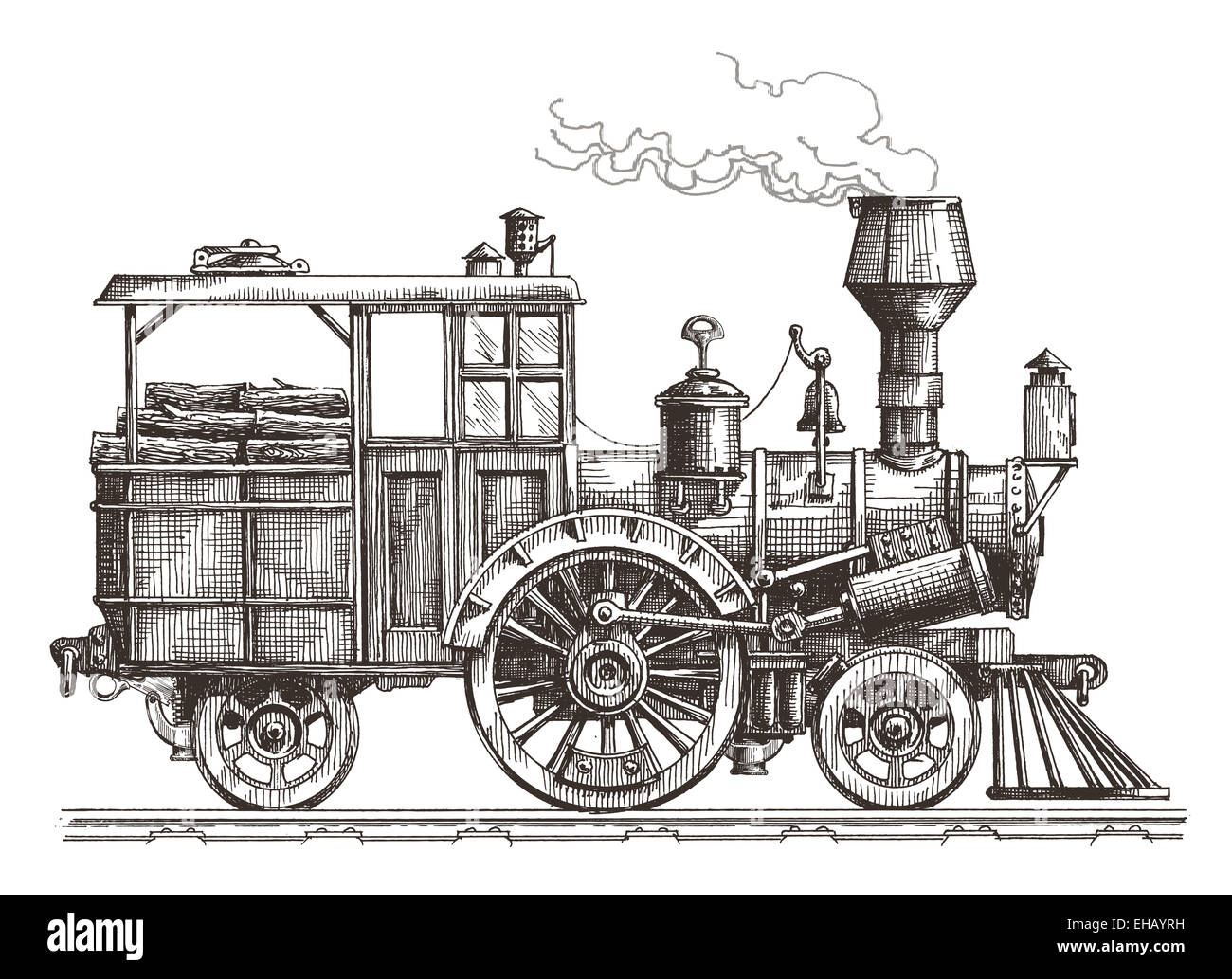 Locomotive vapeur logo vector modèle. transport train ou icône. Banque D'Images