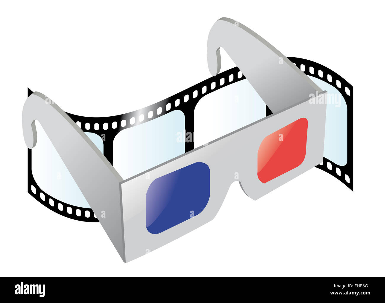 Lunettes 3D cinéma et film Banque D'Images