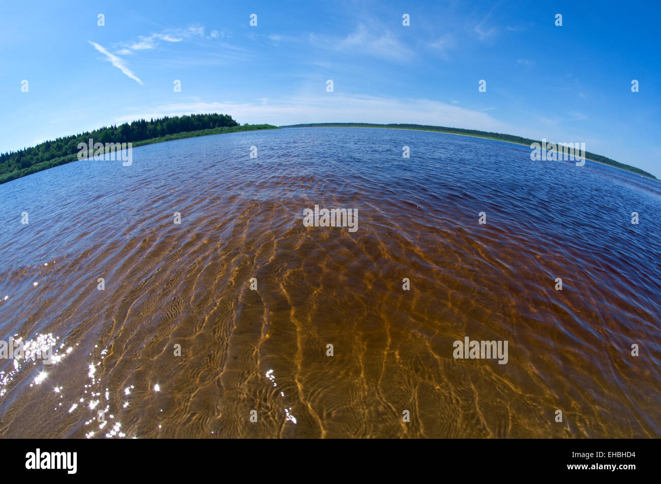 Pinyega estuaire. Banque D'Images