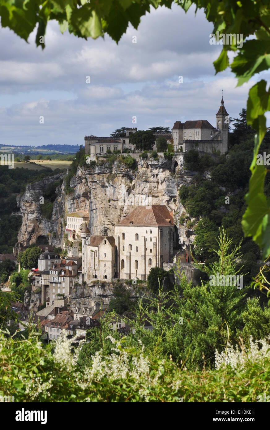 Rocamadour en France ; lieu de pèlerinage. Banque D'Images