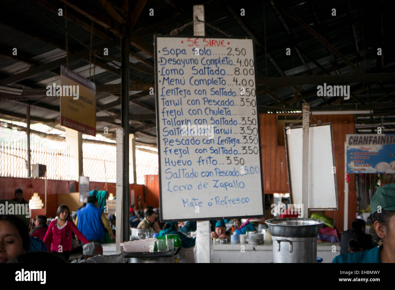 Marché de San Pedro, Cusco, Pérou, Province de l'Urubamba Banque D'Images