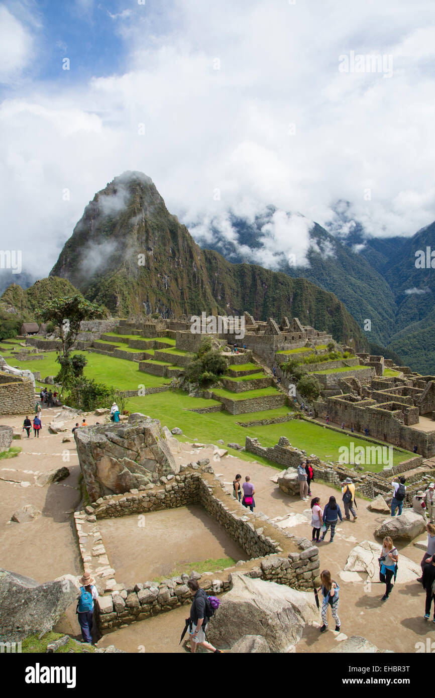 Machu Picchu, Cusco Région, province d'Urubamba, Machu Picchu, Pérou District Banque D'Images