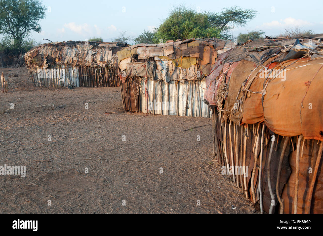 Habitations Samburu, Archer's Post Salon, Kenya Banque D'Images