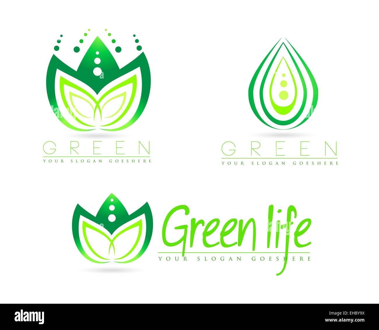 Logo fleur de lotus. Creative abstract vector fleurs. L'icône de fleurs de lotus Banque D'Images