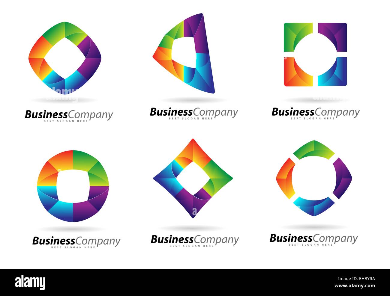 Logo d'entreprise. Résumé de la création de logo d'entreprise. Les vecteurs d'affaires colorés Banque D'Images