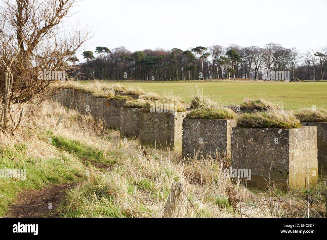 Les Pièges du réservoir, Belhaven Bay, Dunbar Banque D'Images