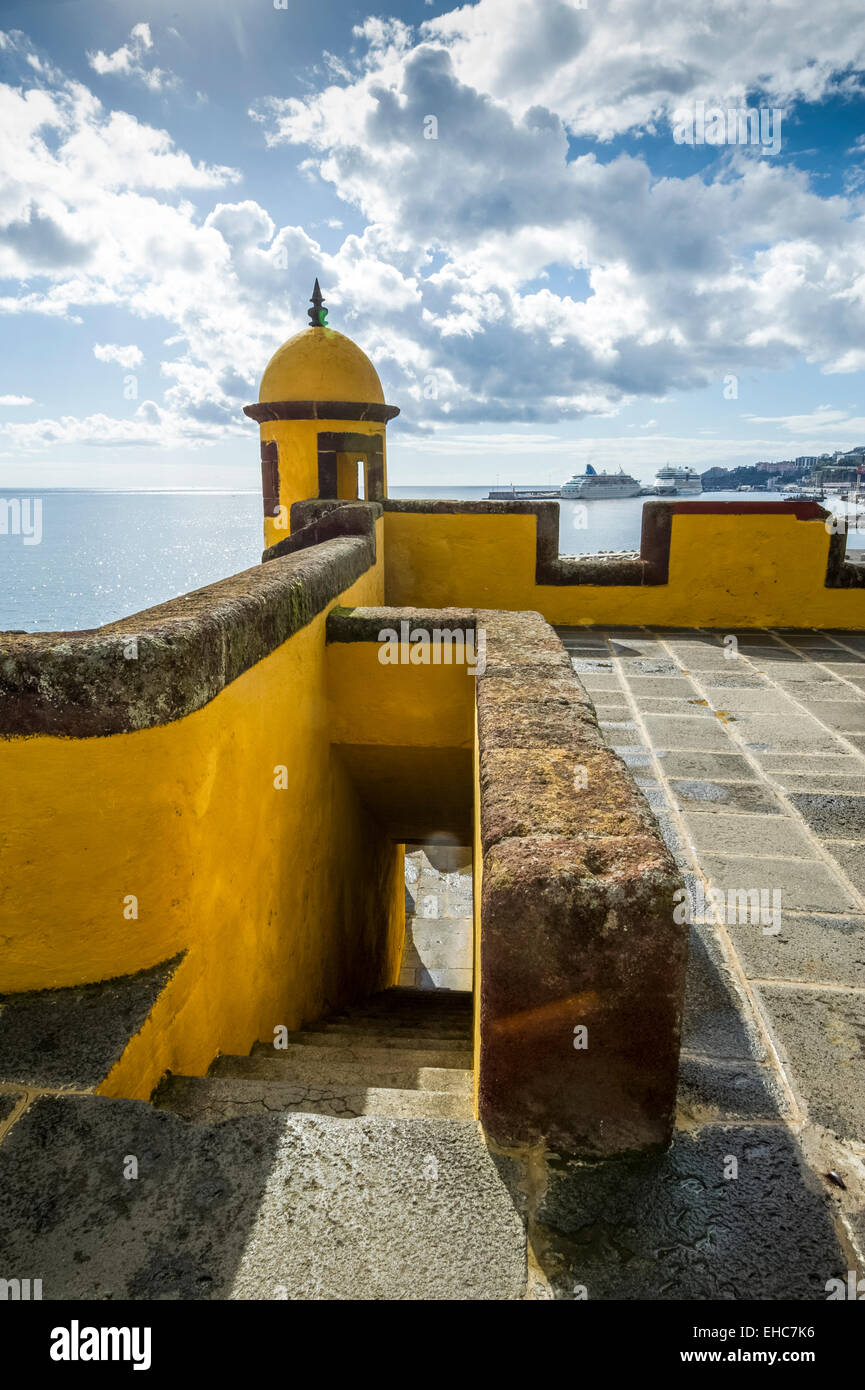 Forteresse portugaise du 15ème siècle de Fortaleza de Sao Tiago à Funchal sur l'île de Madère Banque D'Images
