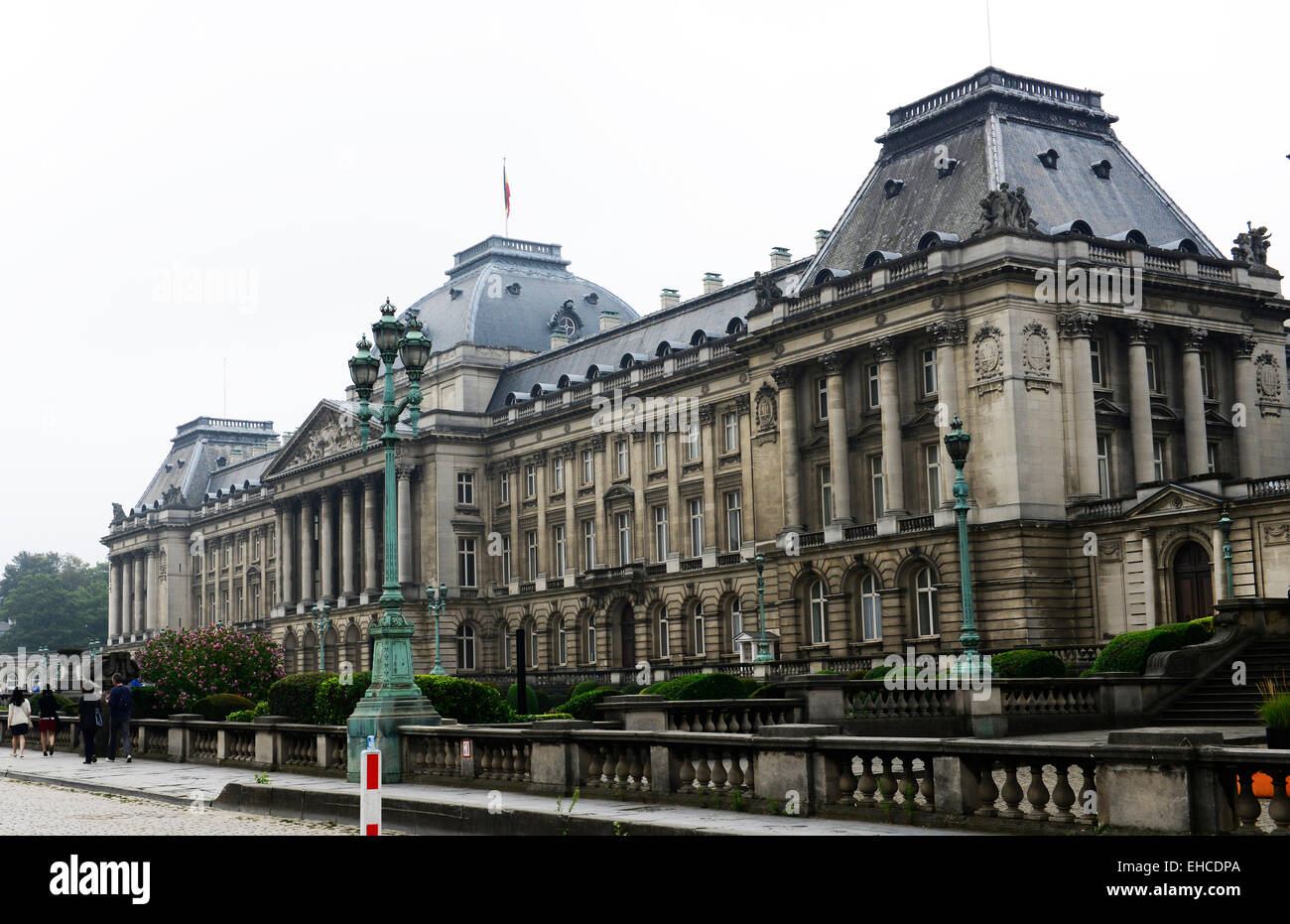 Vue extérieure du palais royal de Bruxelles. Banque D'Images