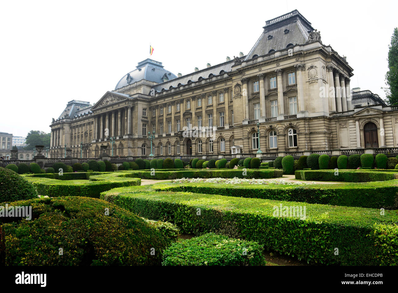 Vue extérieure du palais royal de Bruxelles. Banque D'Images