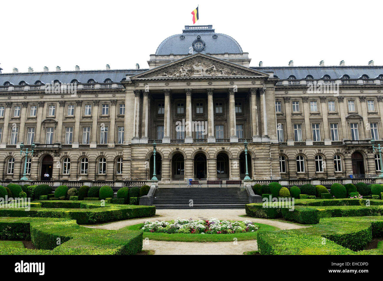 Vue extérieure du palais royal de Bruxelles. Banque D'Images