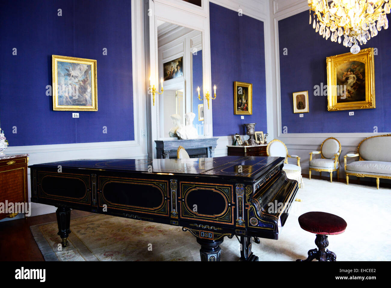 Les belles salles et réceptions chambres dans le Palais Royal de Bruxelles. Banque D'Images