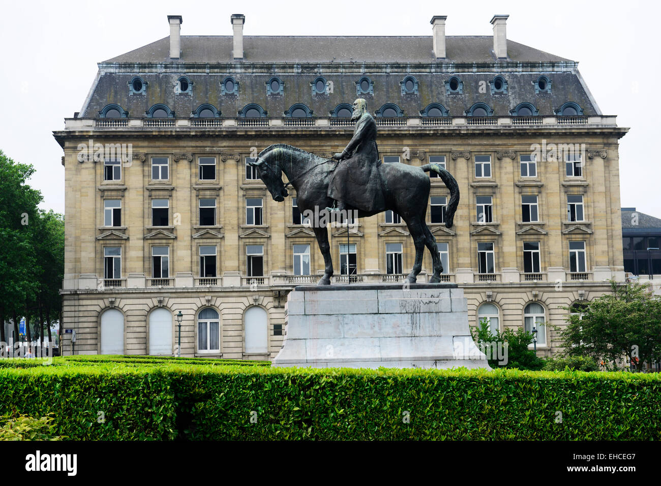 Vue extérieure du palais royal de Bruxelles. Banque D'Images