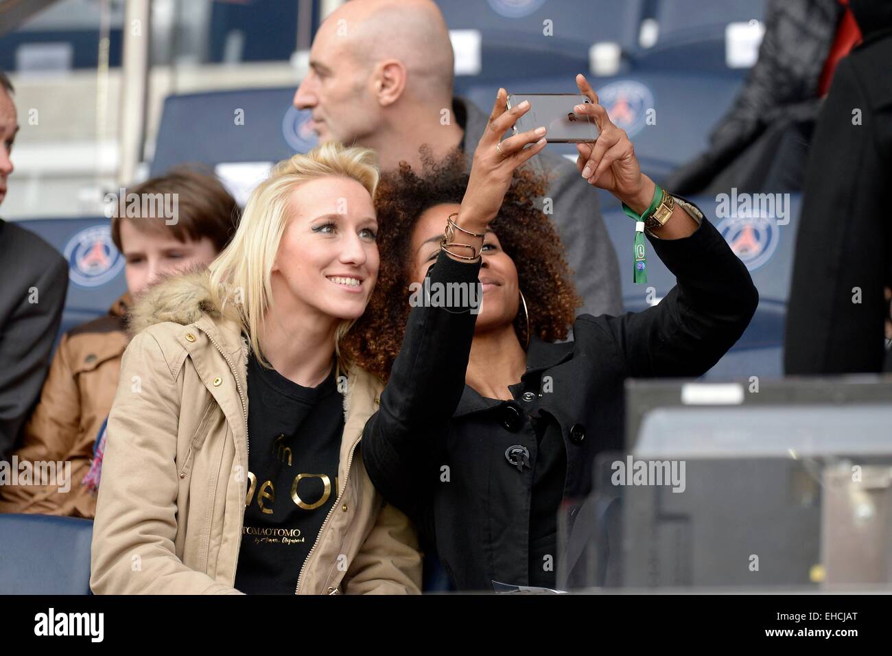 Katarzyna Kiedrzynek / Laura Georges - 07.03.2015 - PSG / Lens - 28ème journée de Ligue 1 .Photo : André Ferreira / Icon Sport. Banque D'Images