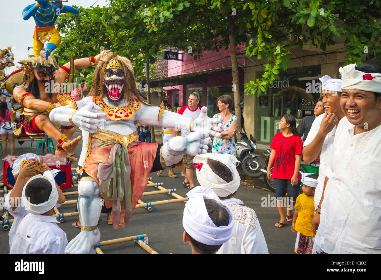 Jour Nyepi,Bali,Indonésie. Banque D'Images