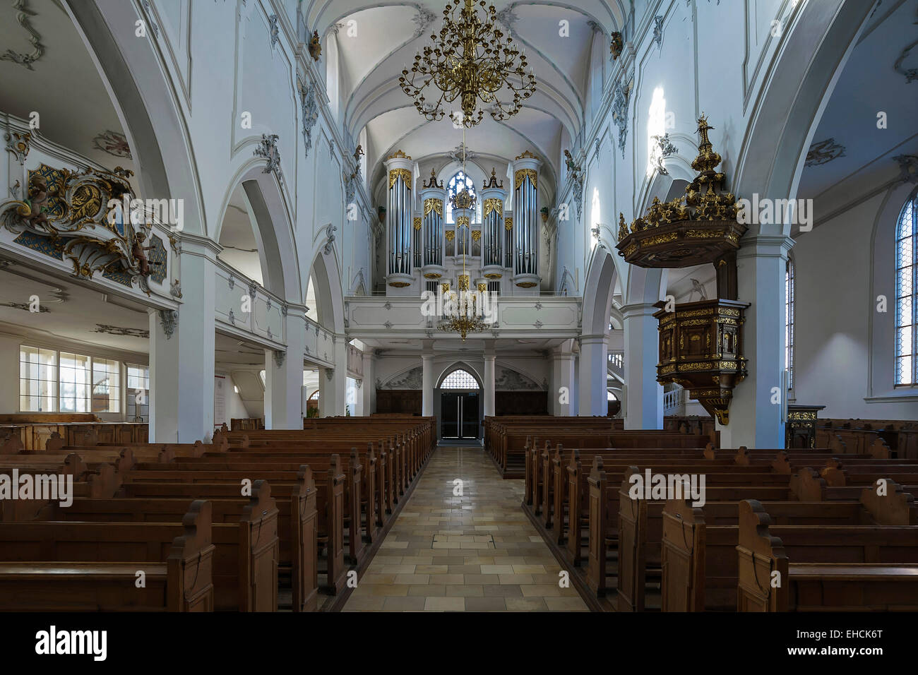 Saint Mang, Église évangélique luthérienne, l'église paroissiale, Kempten Allgäu, Bavière, Allemagne Banque D'Images