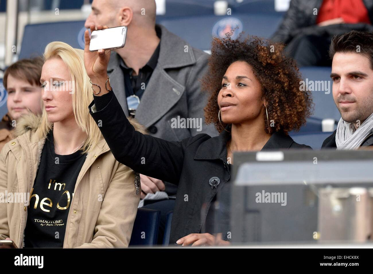 Katarzyna Kiedrzynek/Laura Georges - 07.03.2015 - PSG/Lens - 28ème journée de Ligue 1 .Photo : André Ferreira/Icon Sport. Banque D'Images