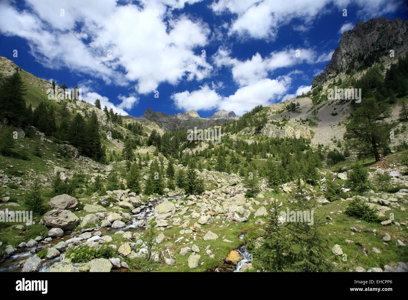 Magnifique paysage de montagne dans le parc national du Mercantour dans les Alpes du sud Banque D'Images