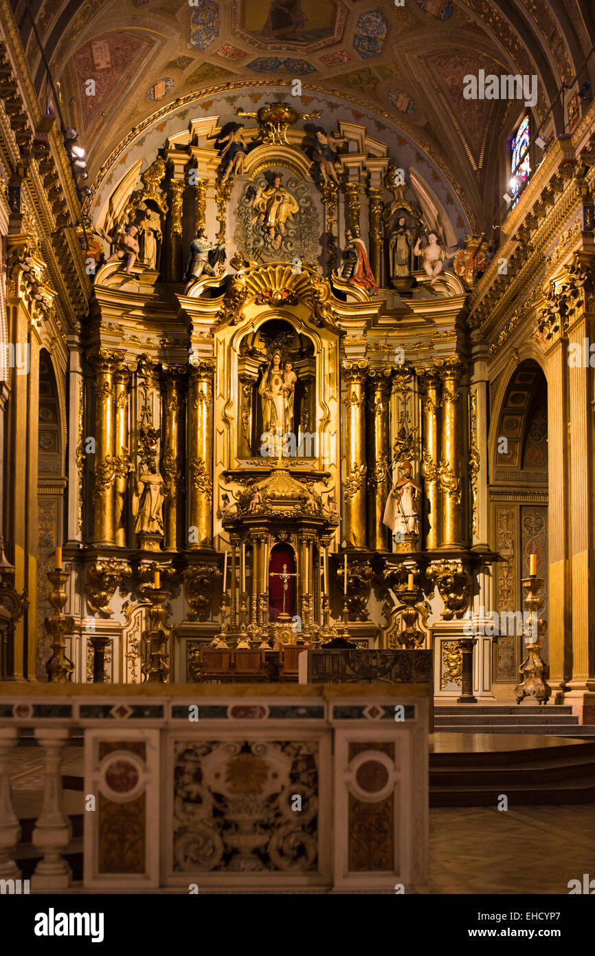 L'ARGENTINE, Buenos Aires, Reconquista, Basilica de Nuestra Senora de la Merced church, autel Banque D'Images
