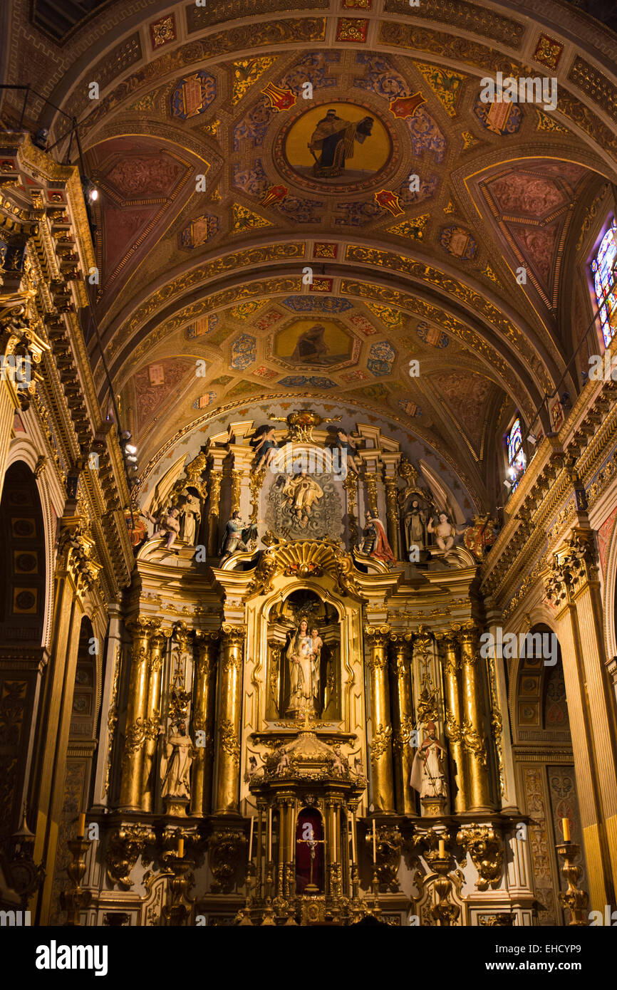 L'ARGENTINE, Buenos Aires, Reconquista, Basilica de Nuestra Senora de la Merced church, autel Banque D'Images