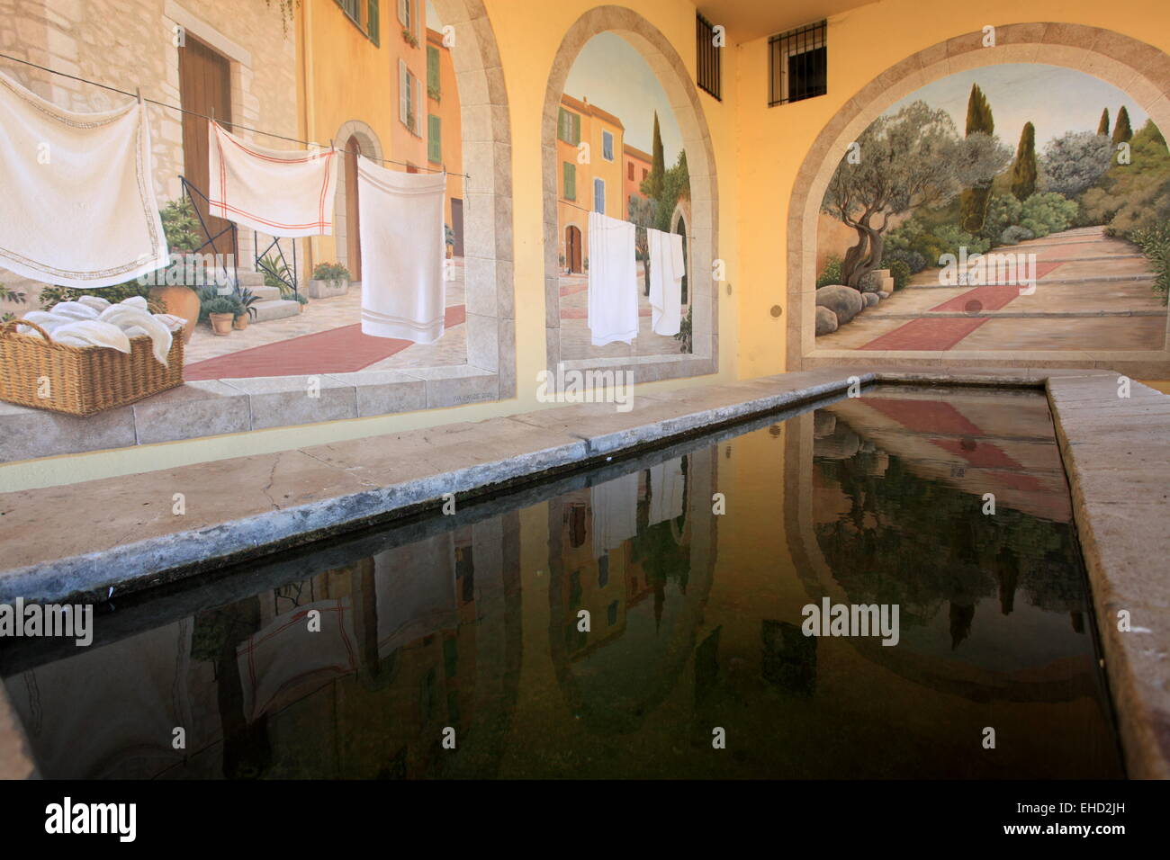 Le lavoir de La Turbie Banque D'Images
