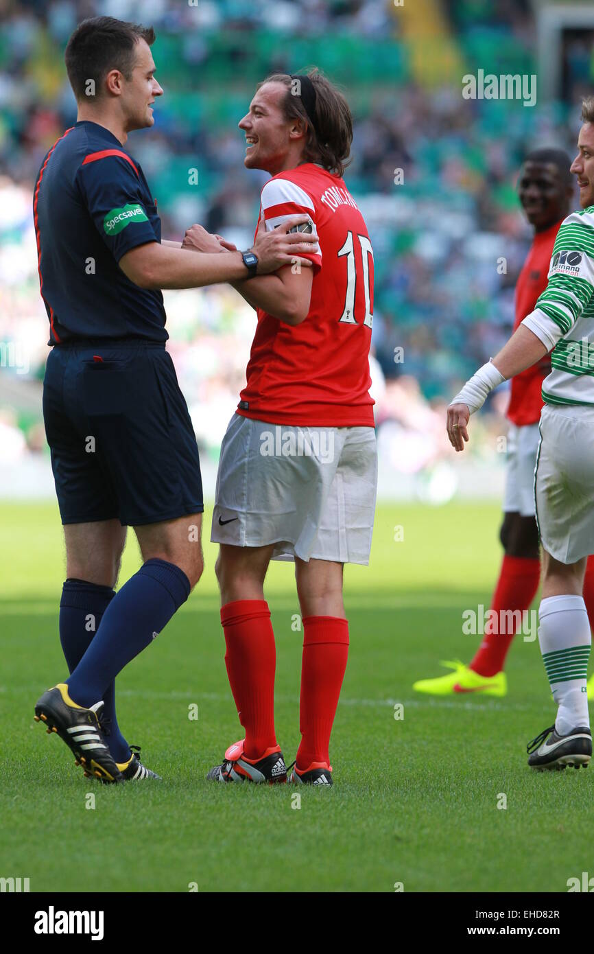 MAESTRIO Match de bienfaisance au Celtic Park comprend : Louis Tomlinson Où : Glasgow, Royaume-Uni Quand : 07 mai 2014 Banque D'Images