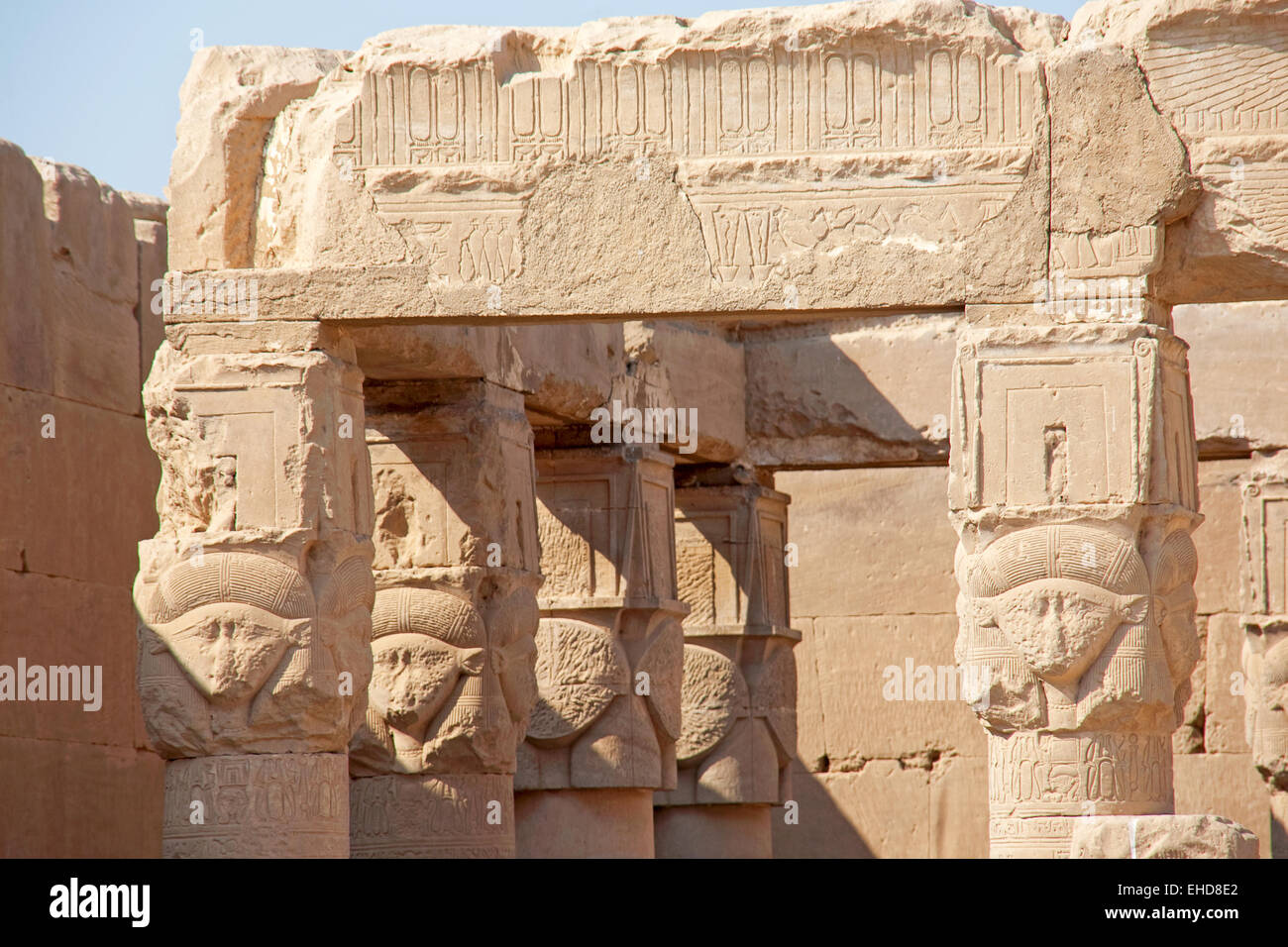 Egypte - Temple de Dendérah Banque D'Images