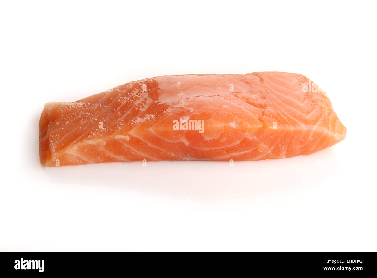 Peau de portions de saumon Banque D'Images
