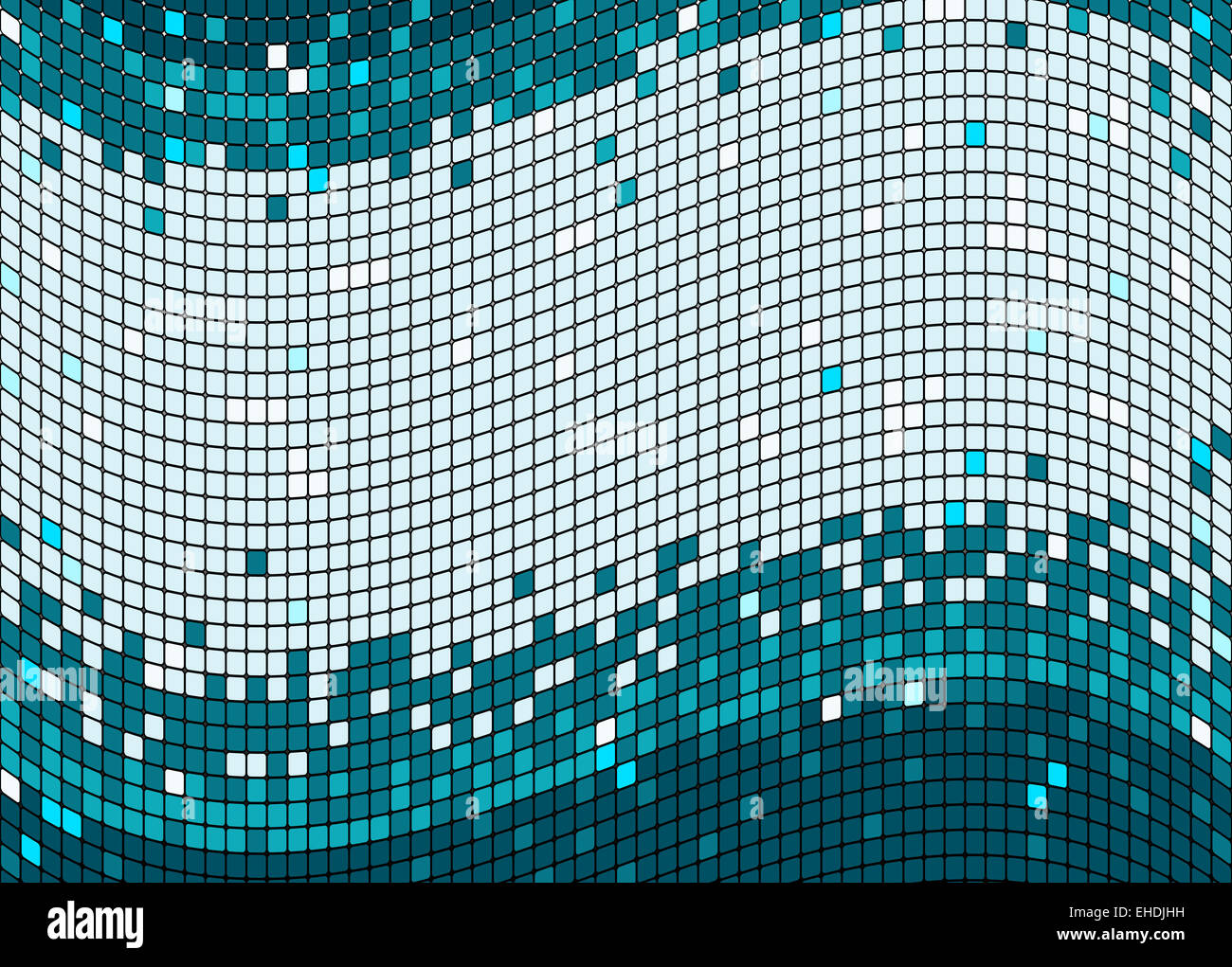 Mosaïque bleu et fond gris Banque D'Images