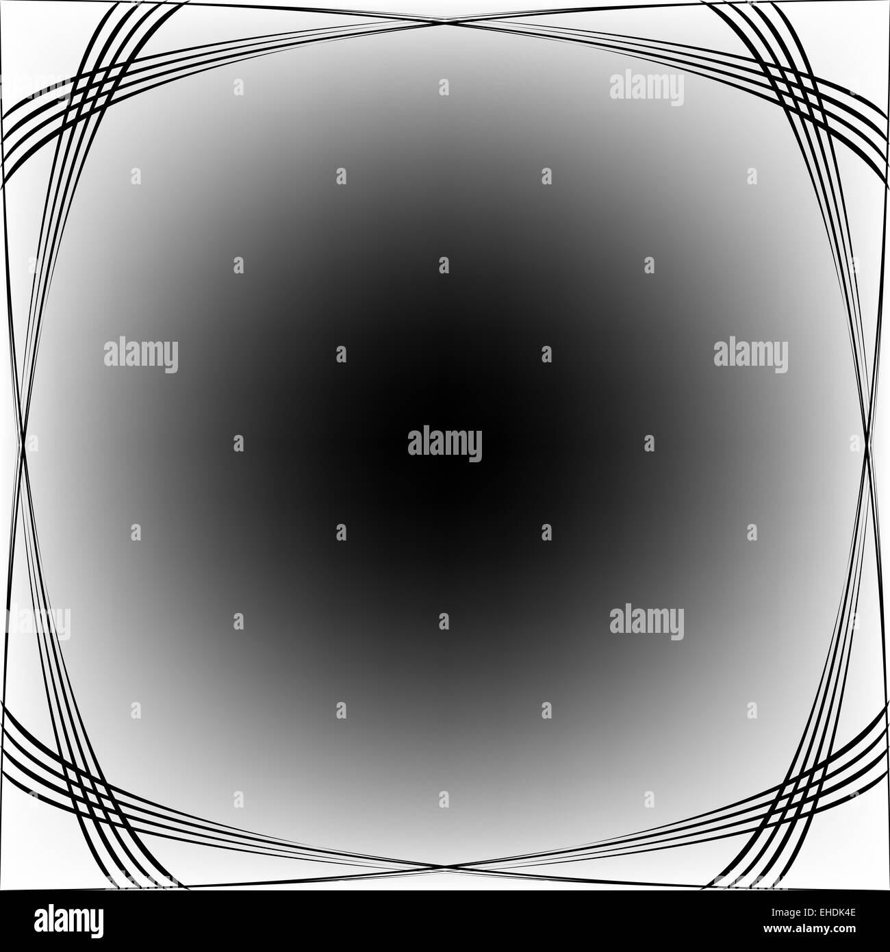 Noir sur blanc aux frontières vagues Banque D'Images