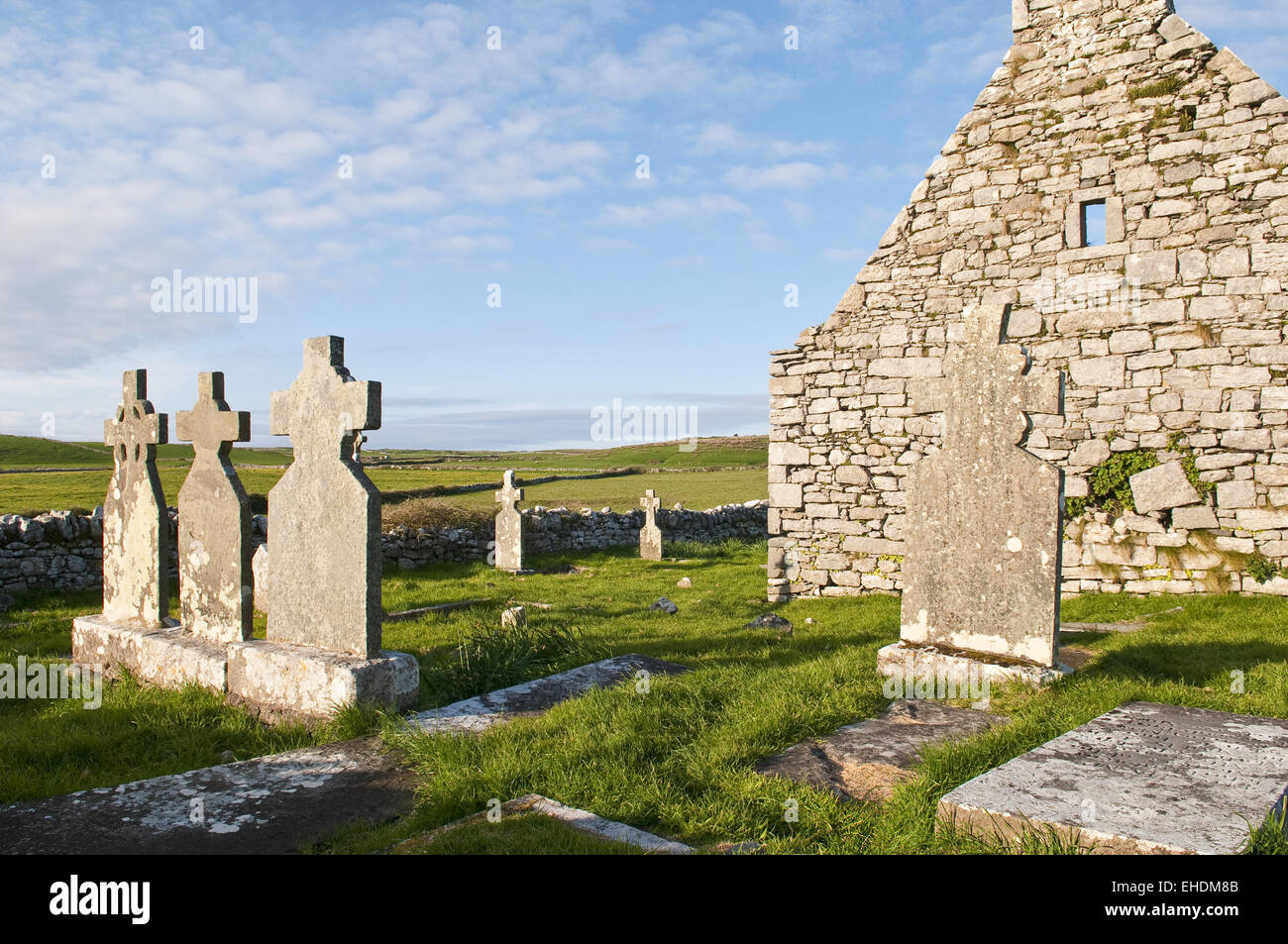 Vieux cimetière irlandais Banque D'Images