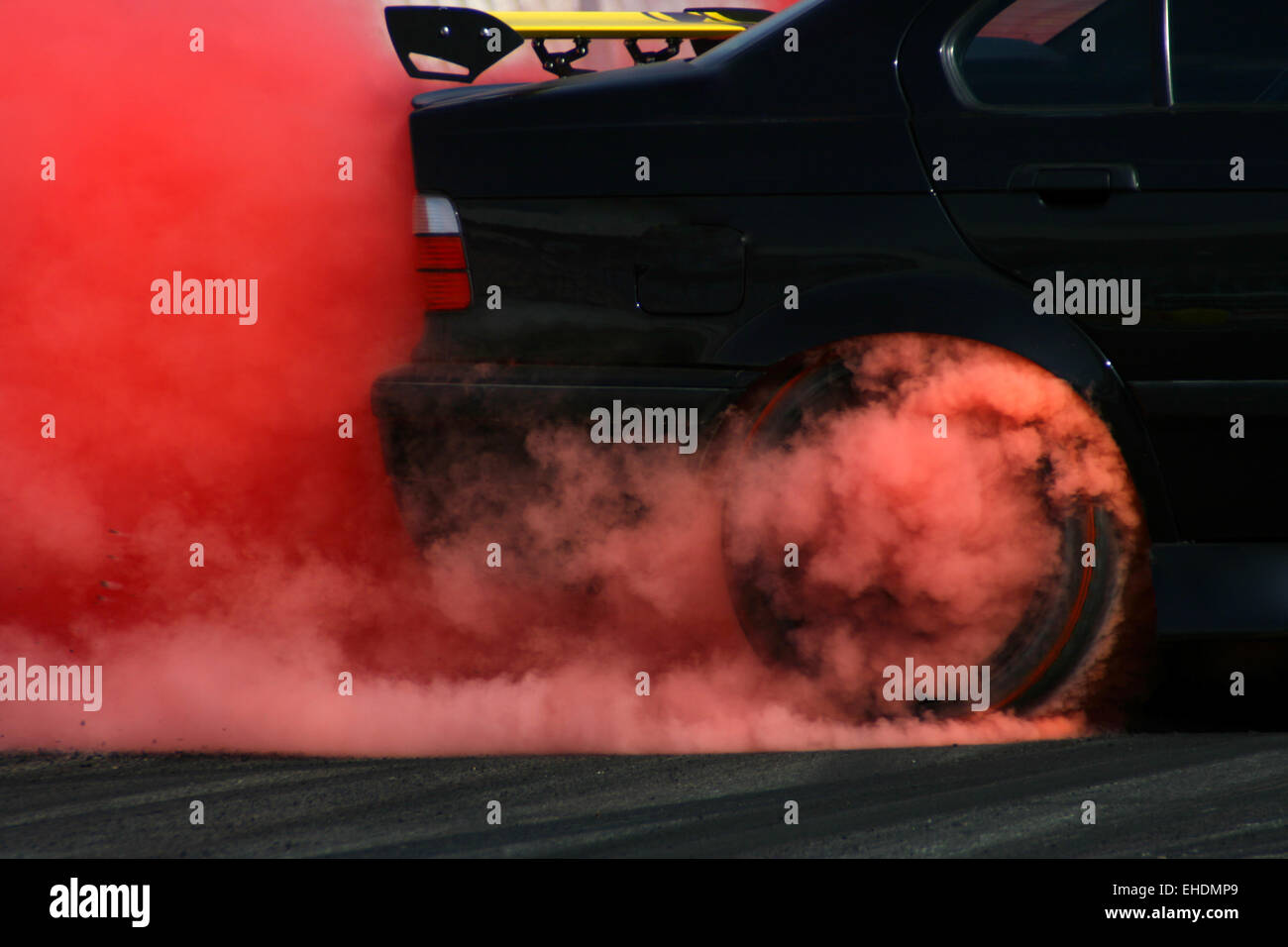 Rouge de la roue à la dérive Banque D'Images