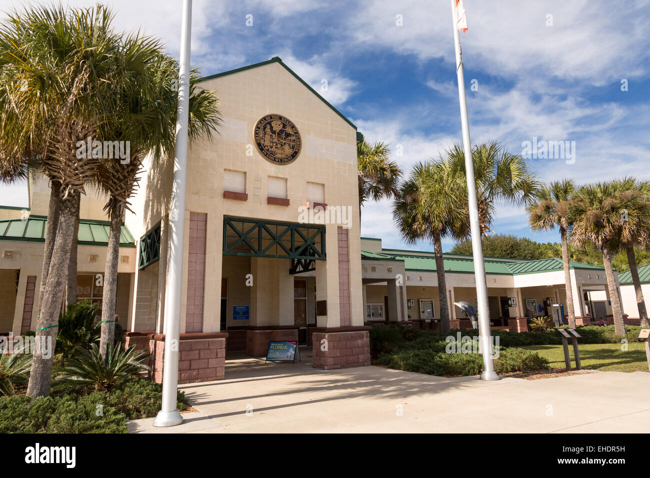 Le Centre d'accueil des visiteurs de la Floride sur la I-95 à Yulee, FL. Banque D'Images