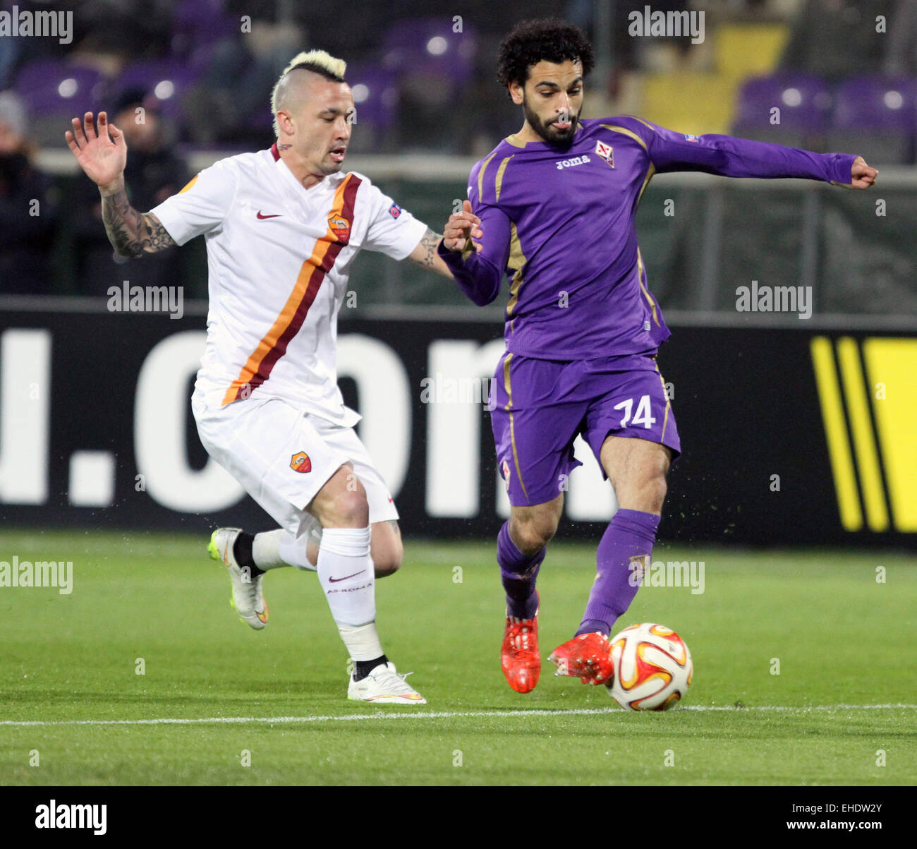 Josip Ilicic of Fiorentina during the Europa League 2014- 2015,Fiorentina -  AS Roma Stade Artemio-Franchi, Florence on March 12 2015 in Florence ,  Italie - Photo Laurent Lairys / DPPI Stock Photo - Alamy